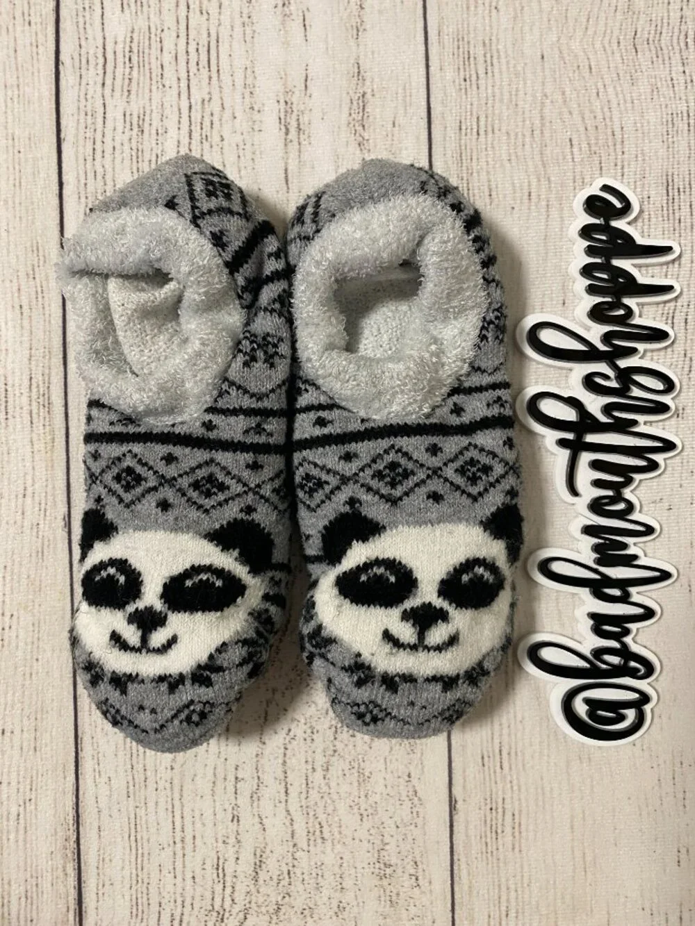 3 Pack Winter Warm Grippy Fuzzy Ankle Slipper Socks - Penguin Polar Bear Panda